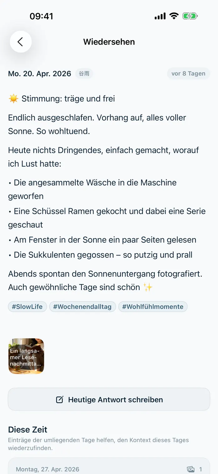 Lockeep Reunion-Erinnerungsansicht
