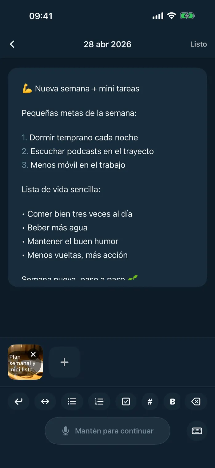 Pantalla del editor en modo oscuro de Lockeep