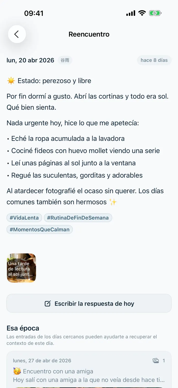 Pantalla de recuerdo Reencuentro de Lockeep