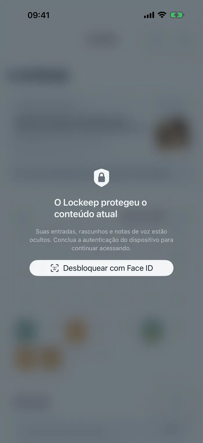 Ecrã de bloqueio de privacidade do Lockeep